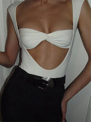 Twisted Bustier Cutout Bodysuit