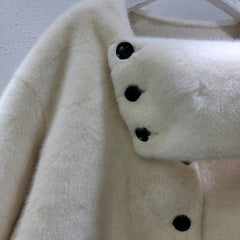 Fashion Scarf Mink Fur Warm Jacket