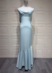 Cowl neck backless maxi dress on mannequin