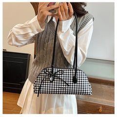 Gingham Pattern Shoulder Bag