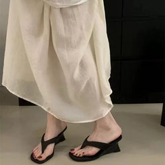 Wedge Flip Flop Thong Sandals
