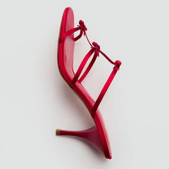 Bow Strap Stiletto Heels