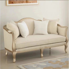 Luxury 2-seater sofa with arched back and ornate leg detailing
