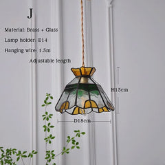 Stained Glass Lampshade Hanging Lamps For Ceiling