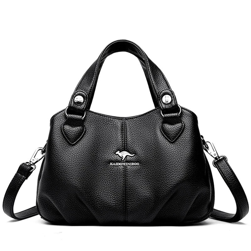 PU Leather Zipper Pocket Ladies Messenger Bags