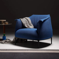 Designer lounge chair with ergonomic butterfly shape