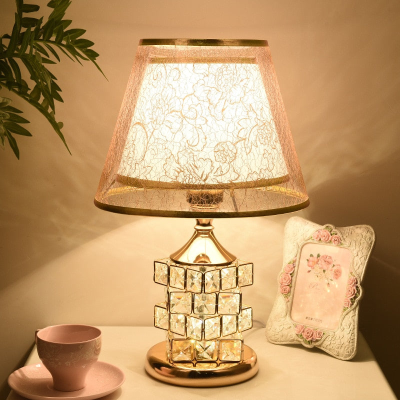 Crystal Golden Table Lamp Luxury Home Decor