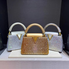 Crystal Embellished Structured Bag
