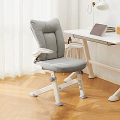 Pastel PU leather chair for student or home office with writing desk