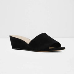 Wedge Heel Open Toe Mules