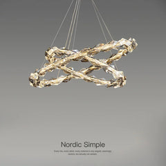 Led Dimmable K9 Led Rings Chandelier