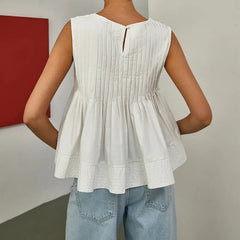 Pleated Tank Top | Flowy Maternity Crop Top