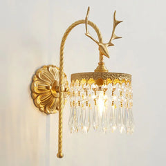 Deer Elk Head Wall Lamp Copper led Lighting