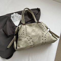 Studded PU Leather Shoulder Bag