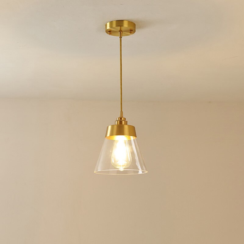 Modern Lampshade Brass Hanging Lamp Fixtures