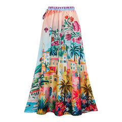 One Piece Swimsuit with Matching Skirt Resort Wear Set