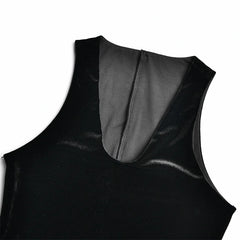 Black Velvet Tank U-Neck Maxi Dress