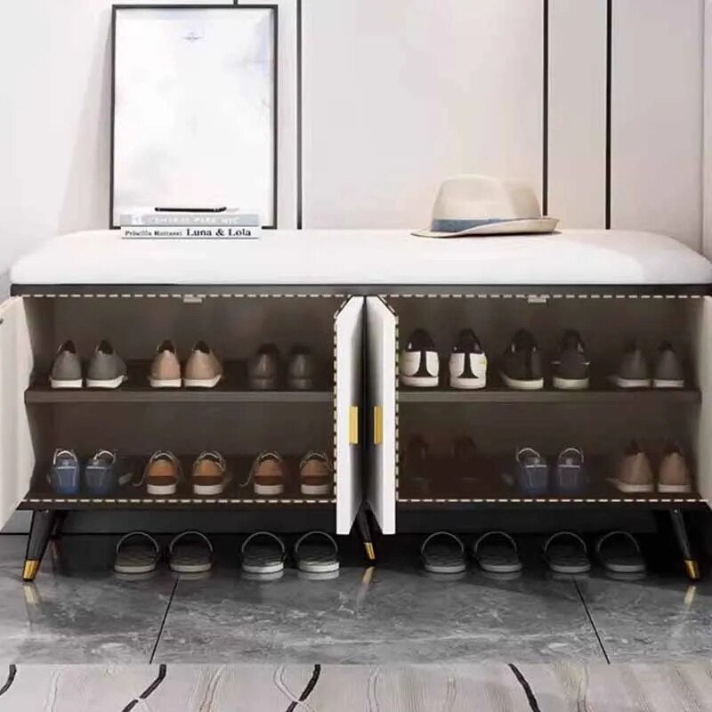 Waterproof Living Room Shoe Cabinets Dust Proof Modern Bench