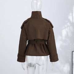 Belted Double Breasted Trench Coat