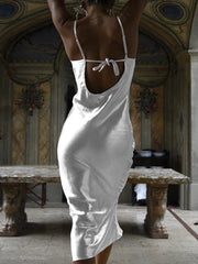 Satin Spaghetti Strap Maxi Dress