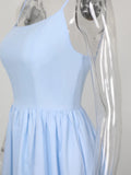 Spaghetti Strap Elegant Midi A Line Dress For Women