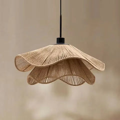 Cotton Rope Straw Hat Led Pendant Lights