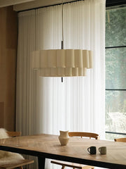 Folia Fabric Pendant Lamp Bohemia Linen for Dining Room Décor