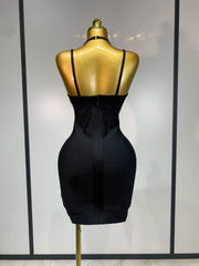 Crisscross Halter Bodycon Mini Dress