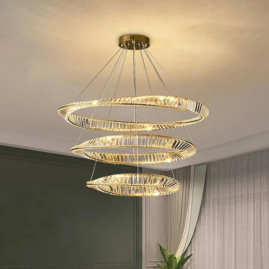 Crystal Ring Pendant Ceiling Lighting Fixtures