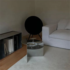  Coffee table styled in a modern living room with Korean-inspired decor. Golden Atelier 2