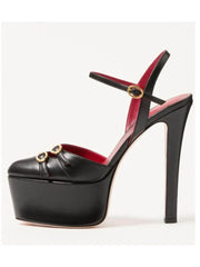 Platform Buckle Strap Stiletto Heels
