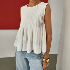Pleated Tank Top | Flowy Maternity Crop Top