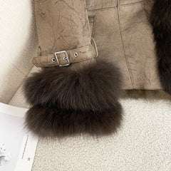 Fur Collar Shearling Jacket