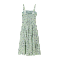 Light green floral dress on a white background