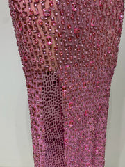 Maxi Dress with Diamond Embellishments