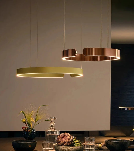 Ceiling Pendant Light LED Modern Round Ring Lamps