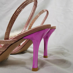 Faux Fur Bow Stiletto Heels