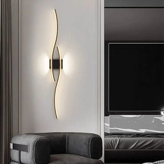 Black White Gold LED Lamps  For Sofa Background Wall Décor Golden Atelier