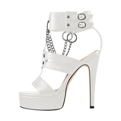 Platform Chain Ankle Strap Sandals