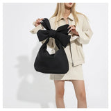 Black Cute Bow Nylon Sweet Handbag Female Cosmetic Bag