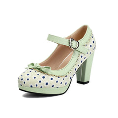 Polka Dot Mary Jane Heels
