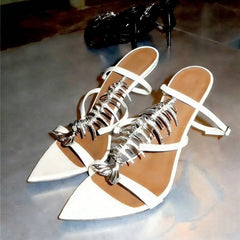 Fishbone Embellished Stiletto Heels