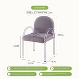 Transparent Acrylic Dinning Chair with Backrest Armrest