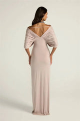 Draped Off-Shoulder Maxi Dress