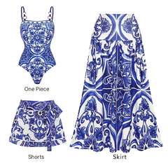 One-Piece Swimsuit and Maxi Skirt Set