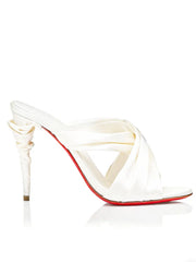 Satin Wrap Lace-Up Heels