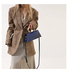 Alligator Textured Top Handle Bag