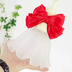 Milky White Glass Handmade Pink Butterfly Bow Tie Light