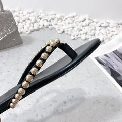Flat Embellished Flip Flops