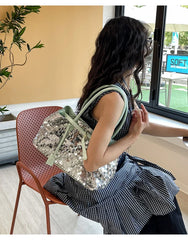 Sparkly Sequin Large Tote Bag